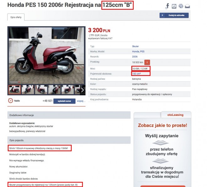 Źródło: Otomoto.pl Źródło: Otomoto.pl