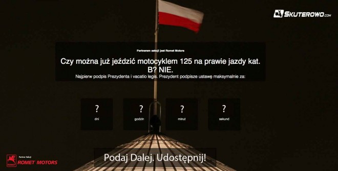 Czekamy na podpis Prezydenta. Następnie ustawa zostanie przekazana do opublikowania w Dzienniku Ustaw. Później należy poczekać 30 dni na wejście w życie przepisów. Dopiero wtedy możesz wsiadać na motocykl 125.