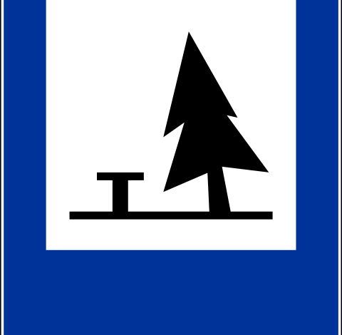 Znak D-32: pole biwakowe