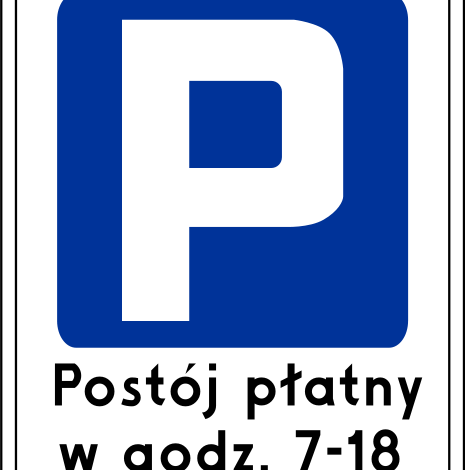 Znak D-44: strefa parkowania