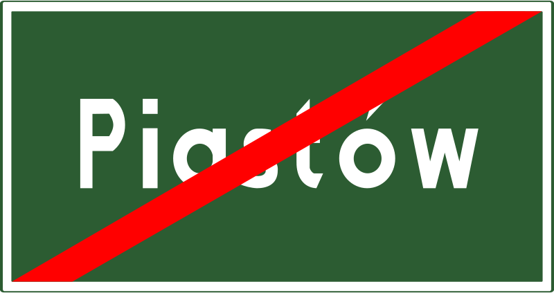 Znak E-18a: koniec miejscowości