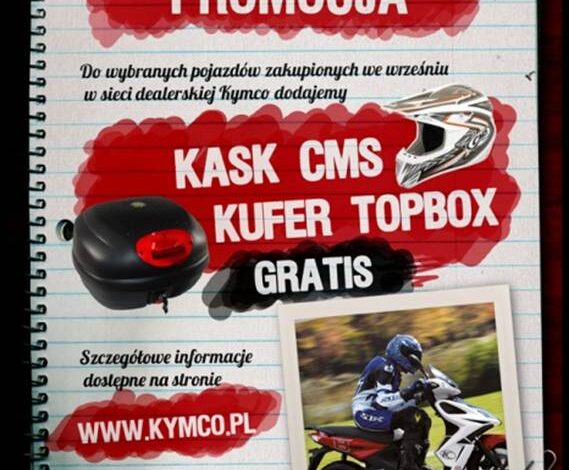 Akcesoria gratis do wybranych modeli Kymco