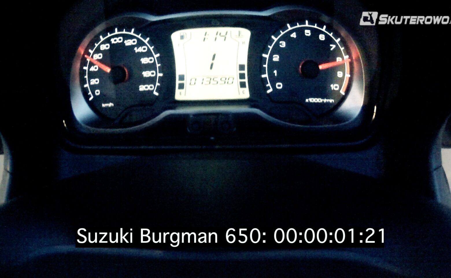 Suzuki Burgman 650 Executive test przyśpieszenia 0-100 km/h