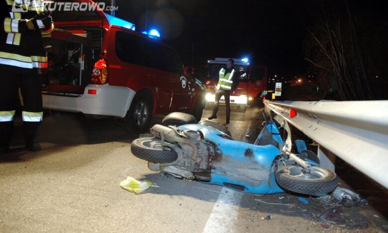 Motocyklista uderzył głową w barierki. Stracił życie, bo nie zmieścił się w łuku