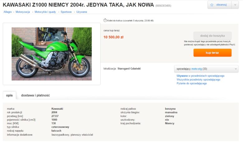 Zakup motocykla używanego: 3 nakedy, które zwróciły moją uwagę (Kawasaki Z 1000, Honda CB600 Hornet, Suzuki GS500)