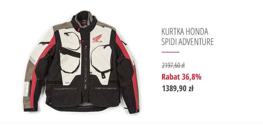39% obniżki na oryginalną odzież Spidi do Hondy (Honda CRF1000L Africa Twin)