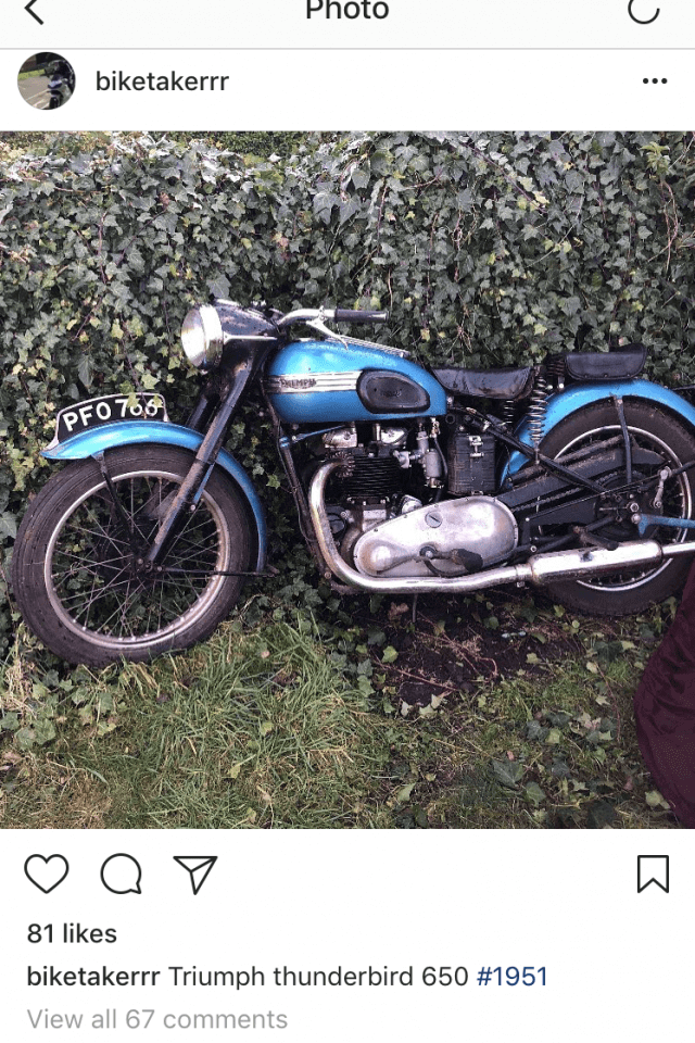 Złodzieje motocykli z UK zażądali okupu. Gdy go nie otrzymali spalili skradzionego, klasycznego Triumpha