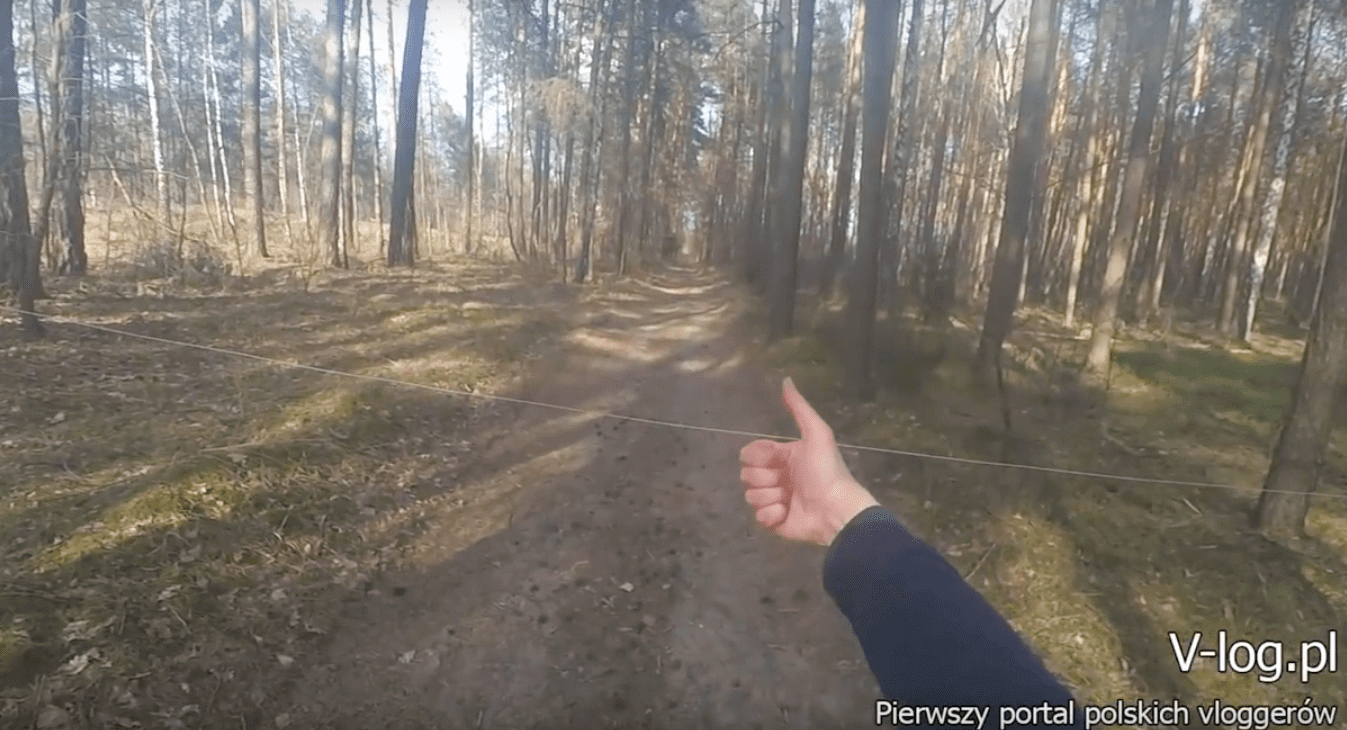 Linki na motocyklistów w lesie. Nagrał wideo jak je rozwiesza, zajmie się nim policja