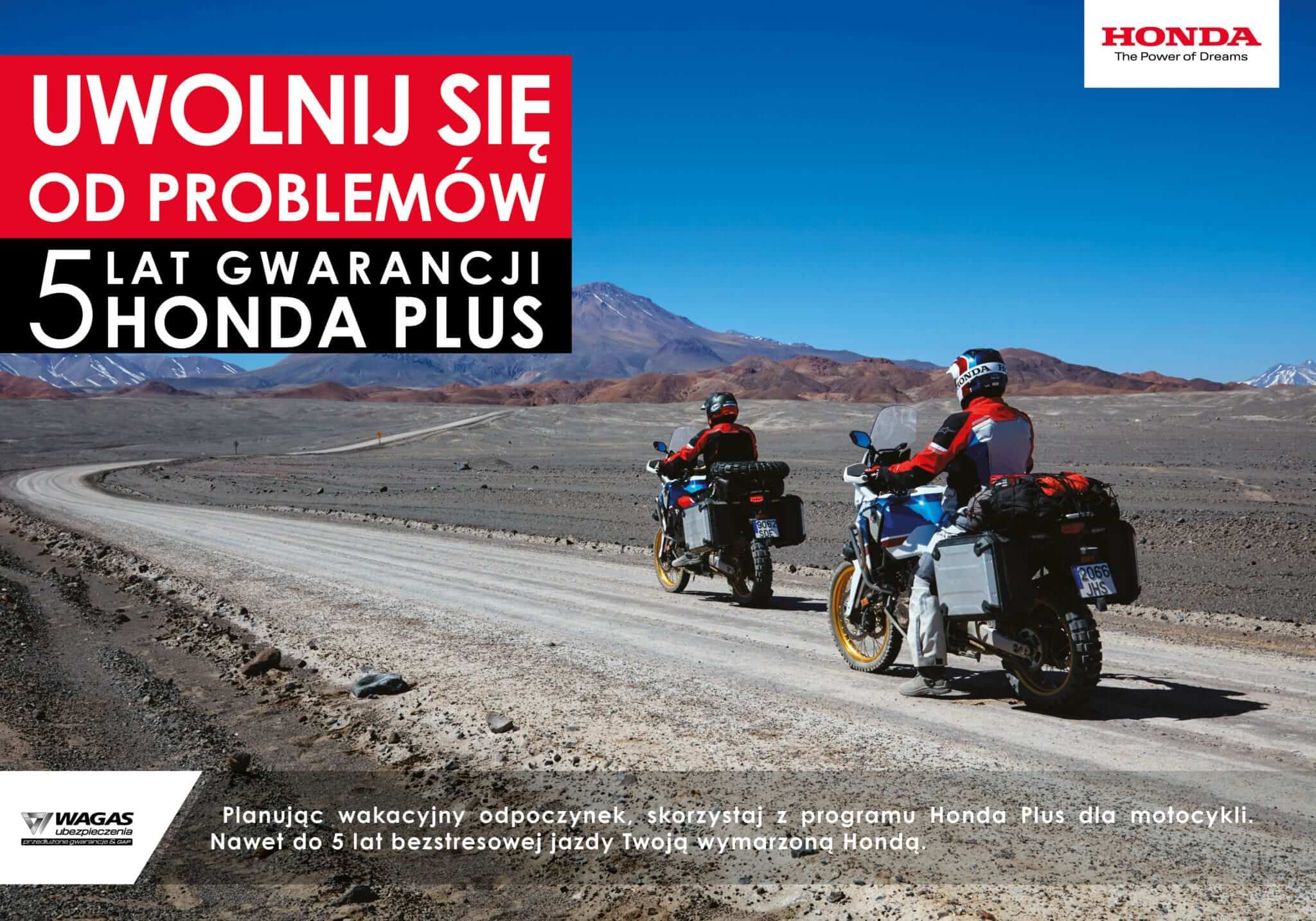 Przedłużona gwarancja Honda Plus. 5 lat bez limitu kilometrów!