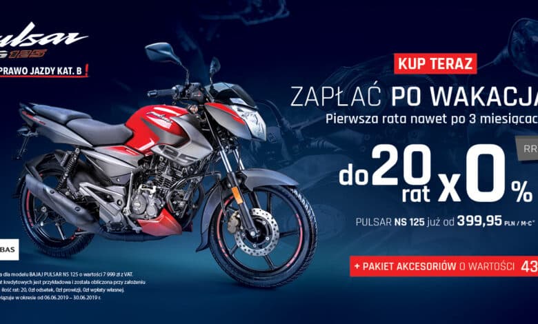 Pulsar NS 125 2019: Kup teraz, zapłać po wakacjach