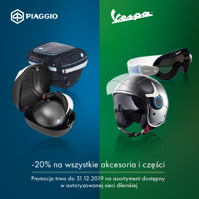Części i akcesoria do Piaggio i Vespa: -20% w jesiennej promocji