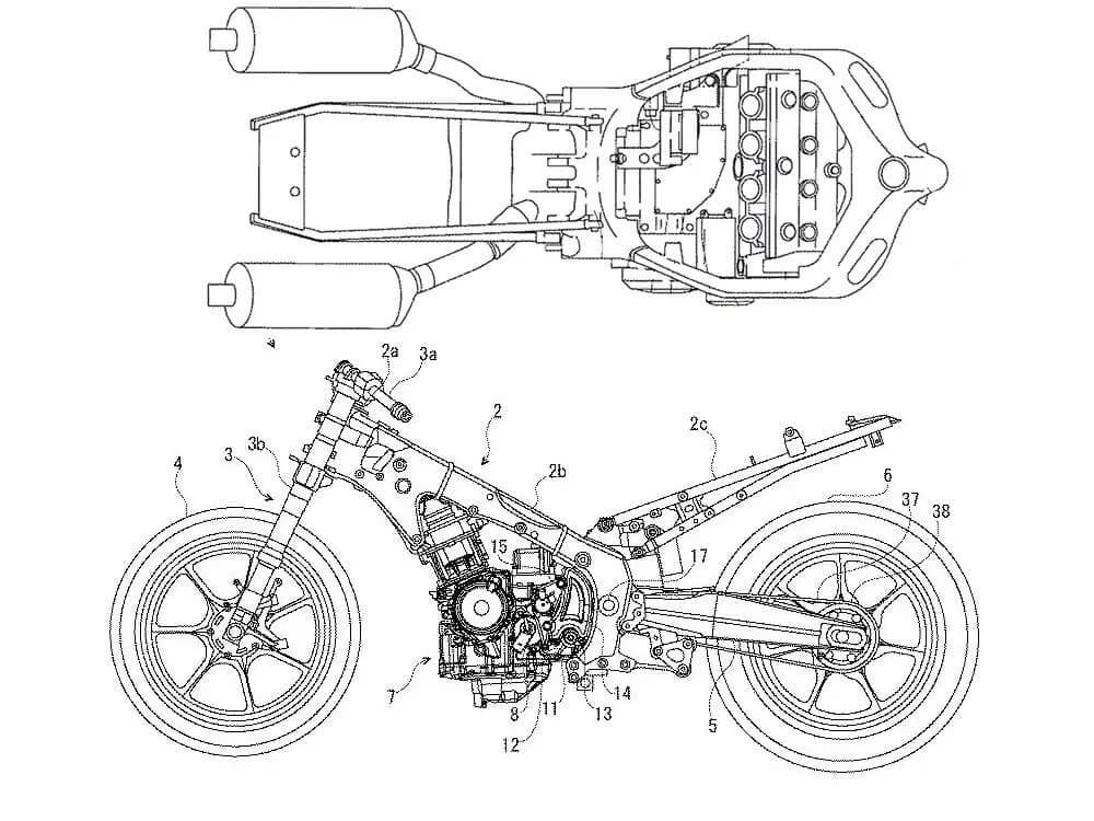 Suzuki Hayabusa szkice Patentowe