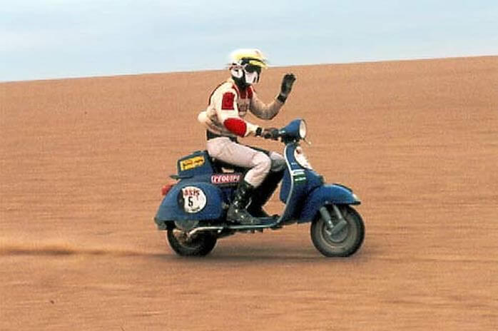 Skuter Vespa na Rajdzie Dakar (1980 rok)