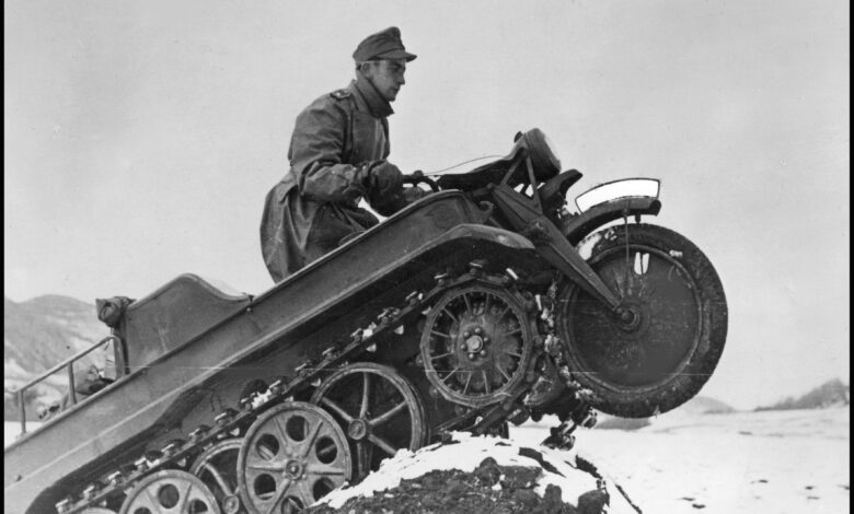 NSU Kettenkrad. Motocykl z gąsienicami