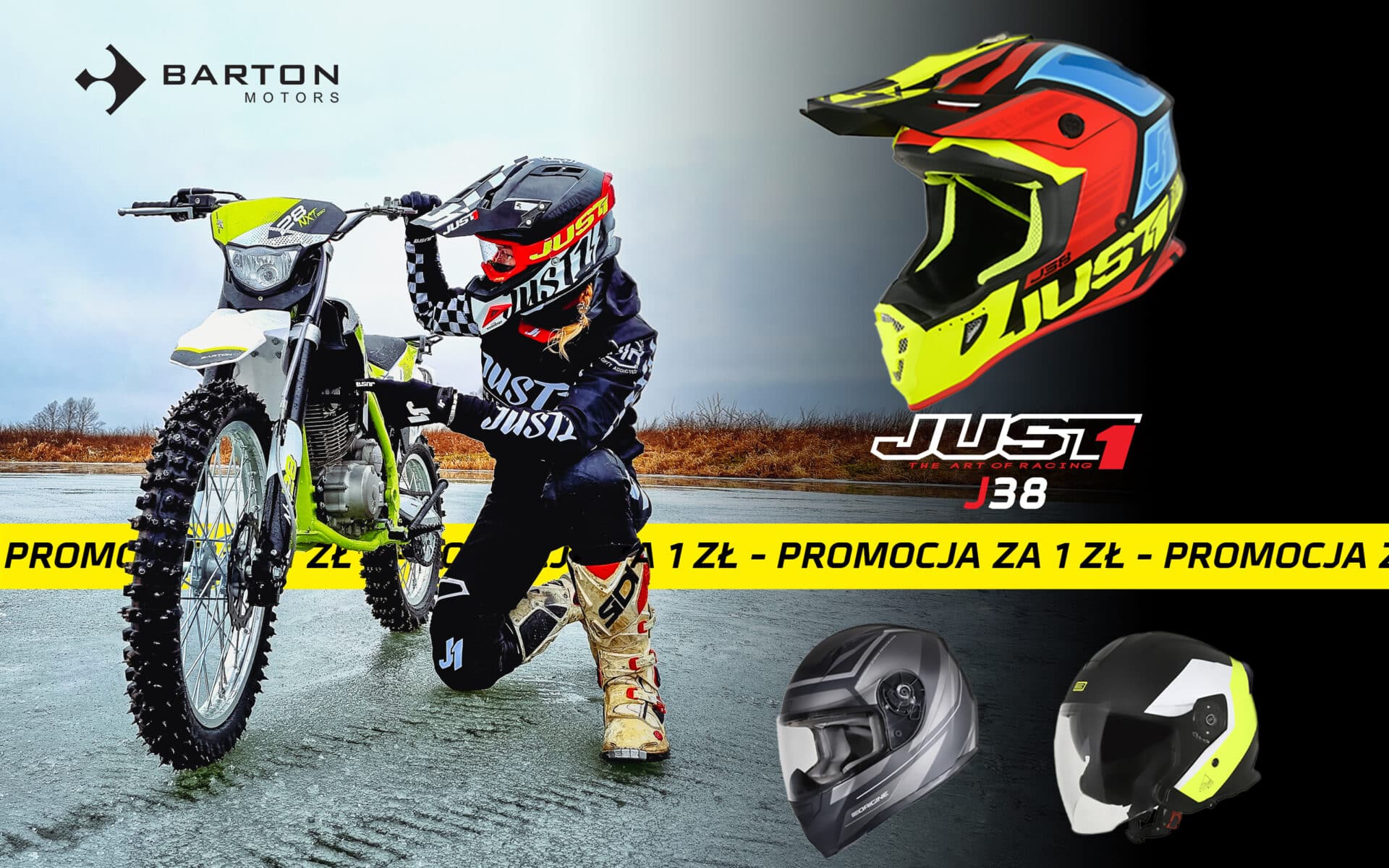 Promocja motocykli Barton: Kup jednoślad i zgarnij kask Origine lub Just1 za 1zł!