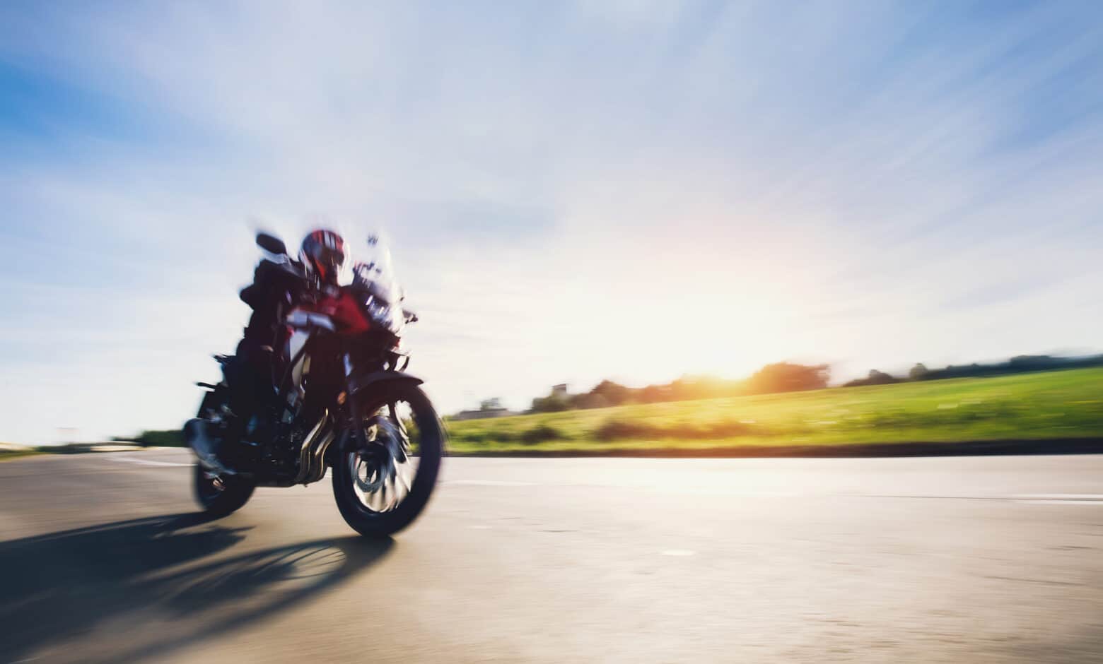 motocykl honda ruch jazda słońce trasa