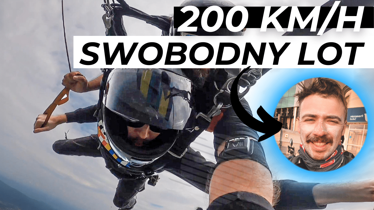 Skok ze spadochronem w kasku Schuberth S3