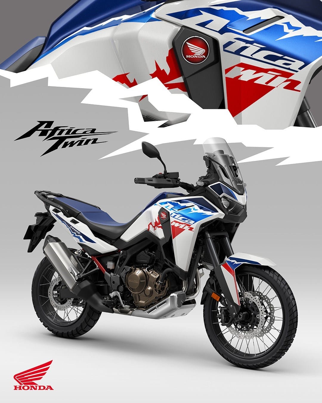 Nowe grafiki i malowania dla modeli Honda CRF1100L Africa Twin na rok modelowy 25.