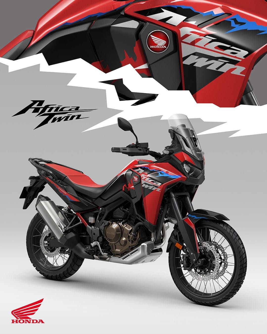 Nowe grafiki i malowania dla modeli Honda CRF1100L Africa Twin na rok modelowy 25.