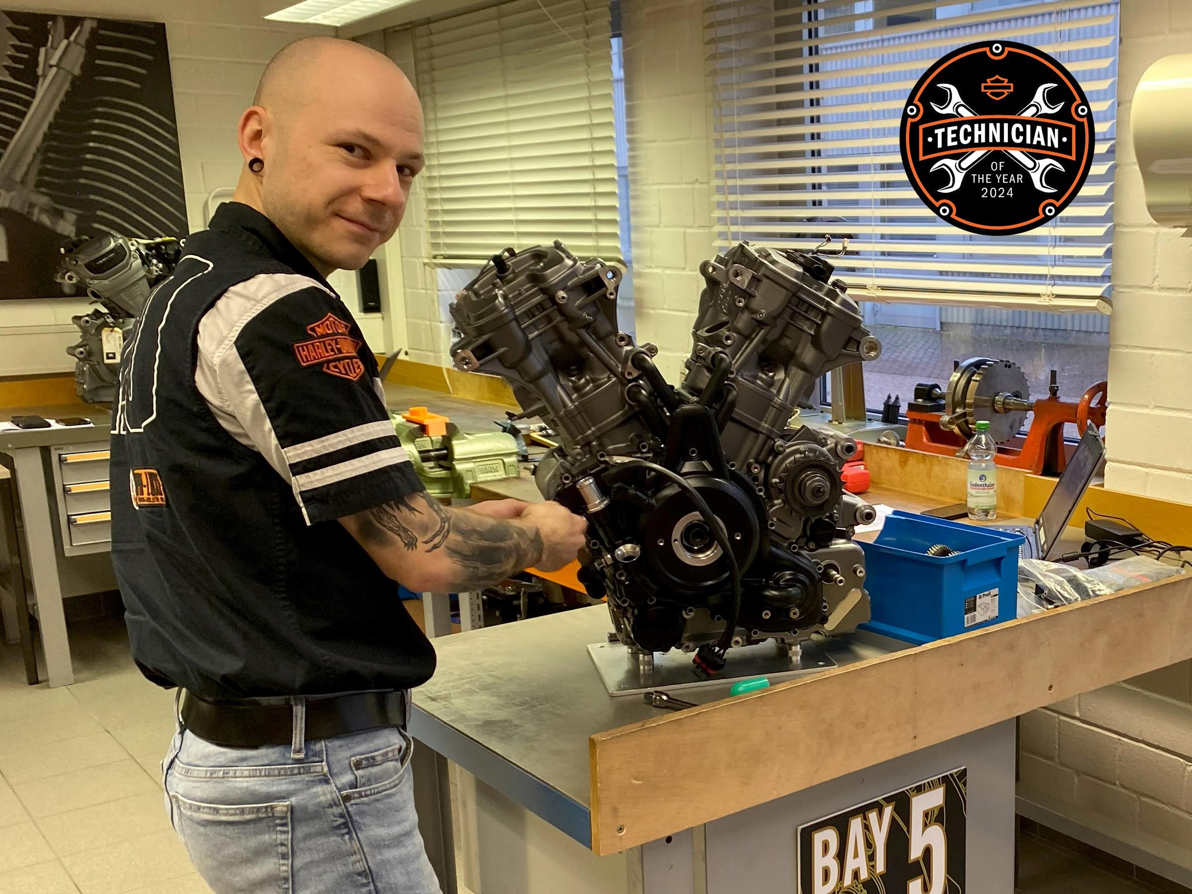 Mikołaj Duh-Imbor z gdańskiego salonu Harley-Davidson zdobył tytuł Technician of the Year 2024