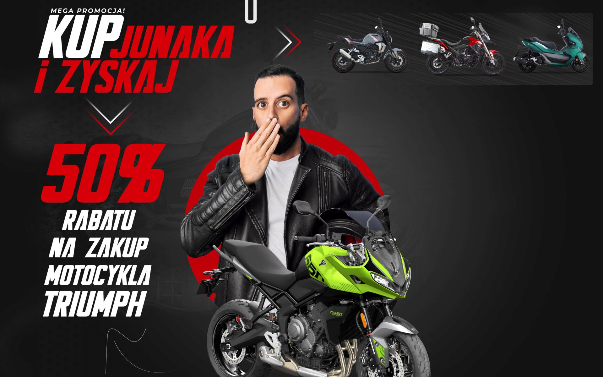 Konkurs: kup Junaka i wygraj 50% rabatu na motocykl Triumph