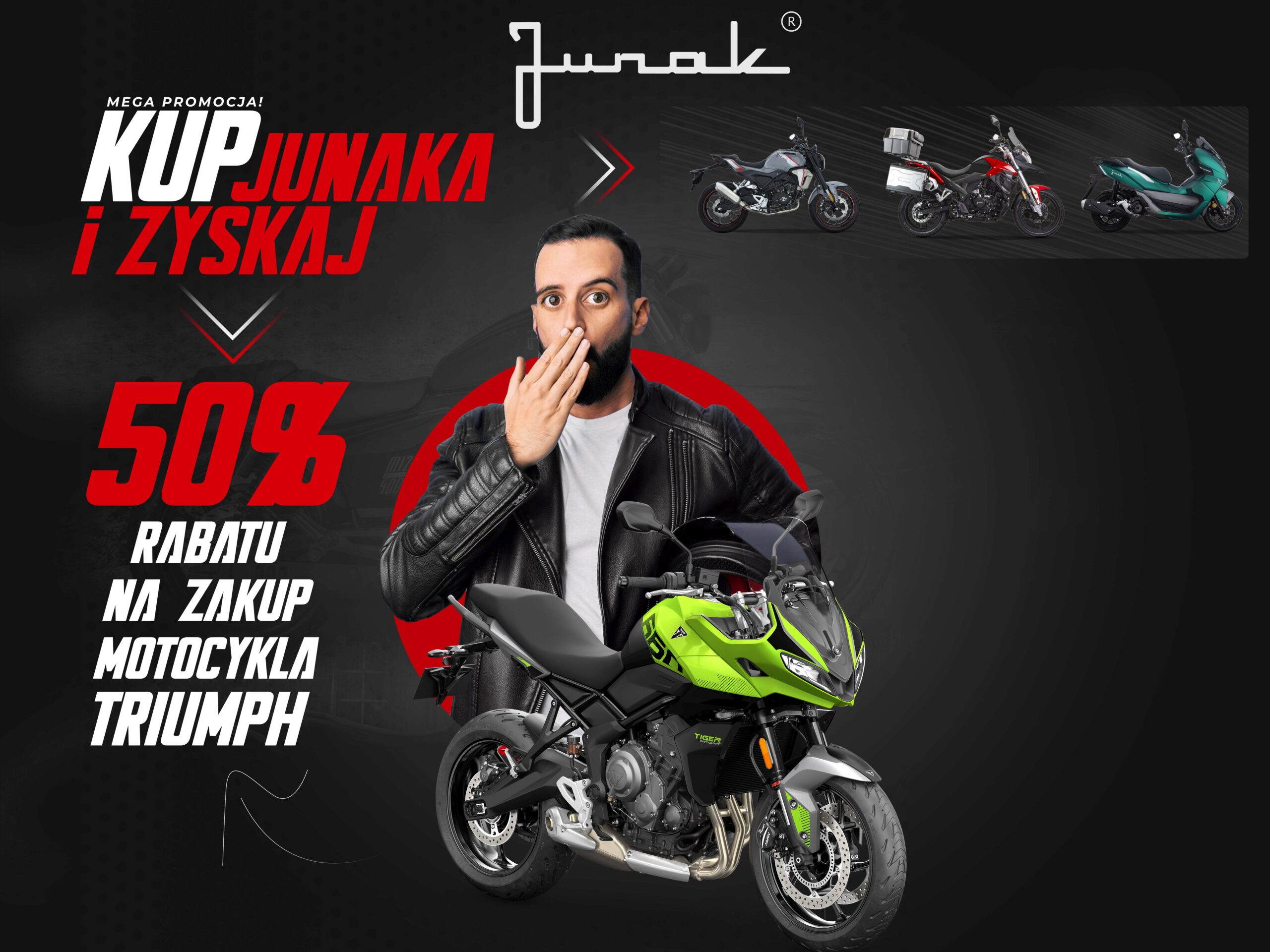 Konkurs: kup Junaka i wygraj 50% rabatu na motocykl Triumph