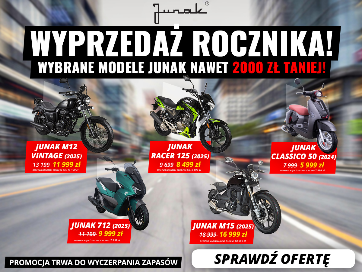 Junak: wyprzedaż rocznika już ruszyła – obniżki sięgają nawet 2000 zł