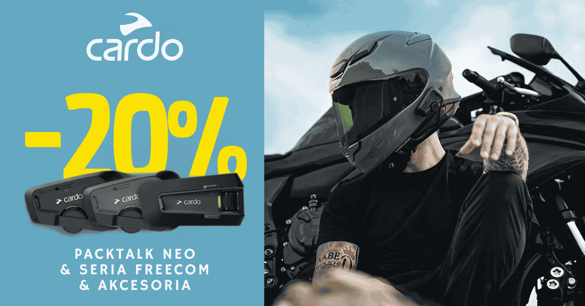 Wybrane interkomy i akcesoria Cardo 20% taniej do końca września